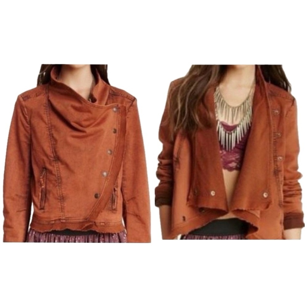 Free People Boho Drape Raw Hem Jacket S